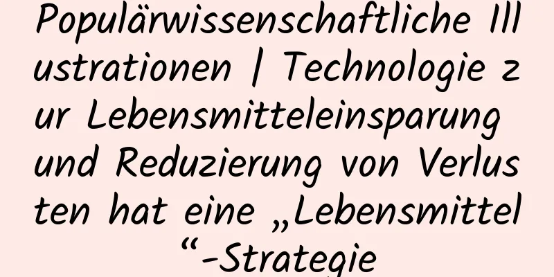 Populärwissenschaftliche Illustrationen | Technologie zur Lebensmitteleinsparung und Reduzierung von Verlusten hat eine „Lebensmittel“-Strategie