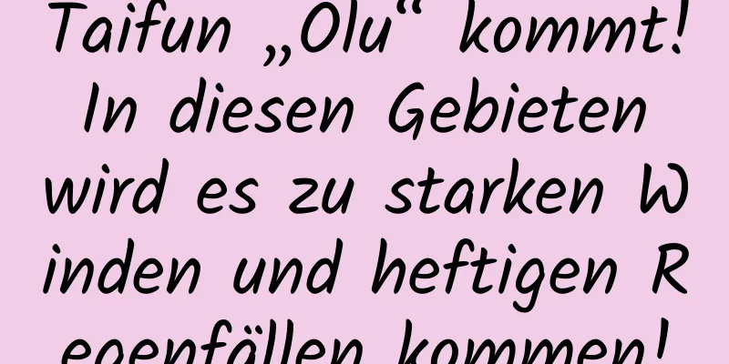 Taifun „Olu“ kommt! In diesen Gebieten wird es zu starken Winden und heftigen Regenfällen kommen!