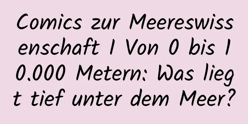 Comics zur Meereswissenschaft I Von 0 bis 10.000 Metern: Was liegt tief unter dem Meer?