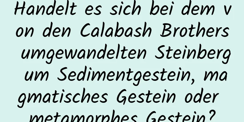 Handelt es sich bei dem von den Calabash Brothers umgewandelten Steinberg um Sedimentgestein, magmatisches Gestein oder metamorphes Gestein?