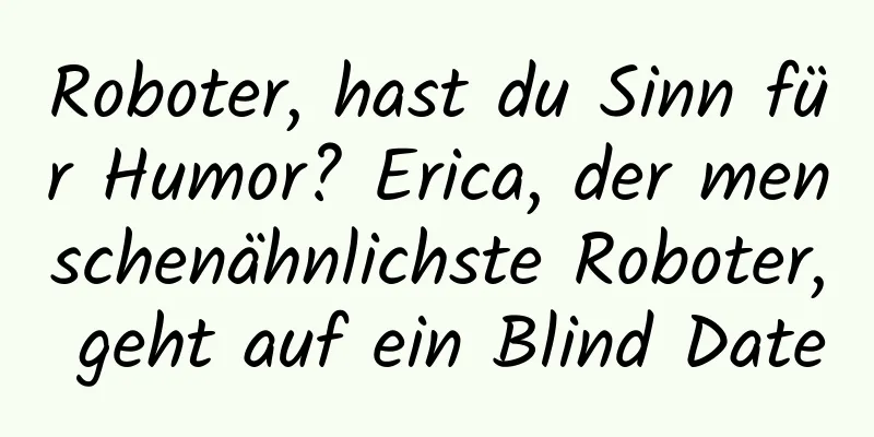 Roboter, hast du Sinn für Humor? Erica, der menschenähnlichste Roboter, geht auf ein Blind Date