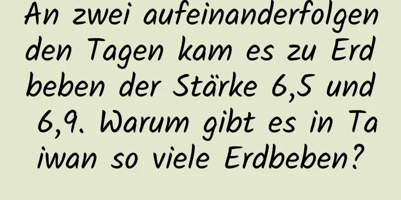 An zwei aufeinanderfolgenden Tagen kam es zu Erdbeben der Stärke 6,5 und 6,9. Warum gibt es in Taiwan so viele Erdbeben?