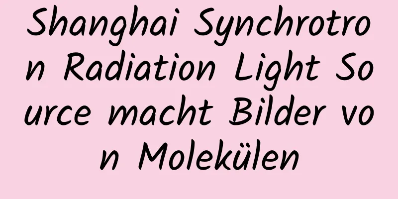 Shanghai Synchrotron Radiation Light Source macht Bilder von Molekülen