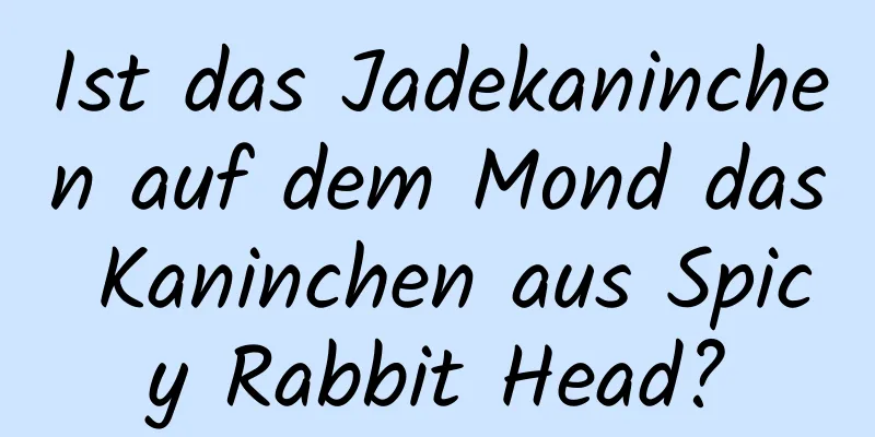 Ist das Jadekaninchen auf dem Mond das Kaninchen aus Spicy Rabbit Head?