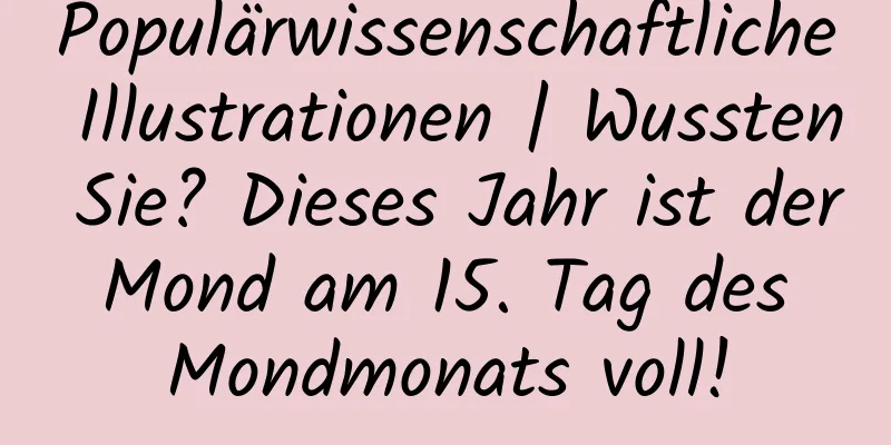 Populärwissenschaftliche Illustrationen | Wussten Sie? Dieses Jahr ist der Mond am 15. Tag des Mondmonats voll!
