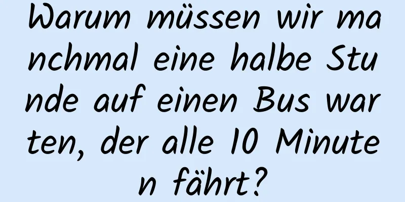 Warum müssen wir manchmal eine halbe Stunde auf einen Bus warten, der alle 10 Minuten fährt?