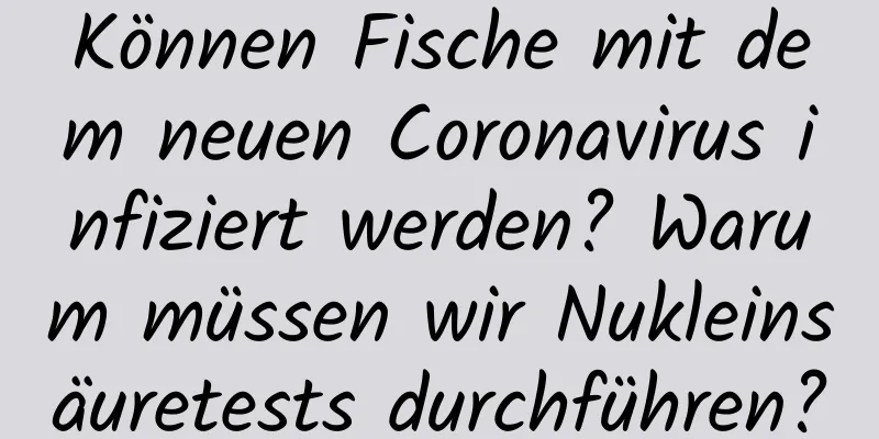 Können Fische mit dem neuen Coronavirus infiziert werden? Warum müssen wir Nukleinsäuretests durchführen?
