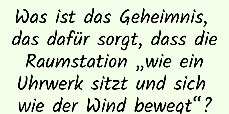 Was ist das Geheimnis, das dafür sorgt, dass die Raumstation „wie ein Uhrwerk sitzt und sich wie der Wind bewegt“?