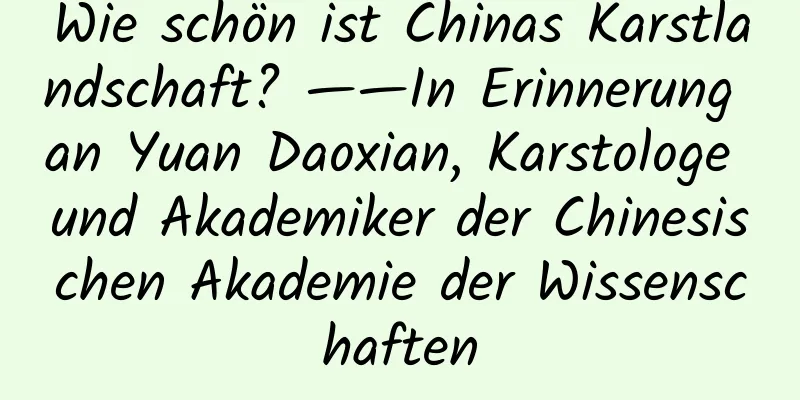 Wie schön ist Chinas Karstlandschaft? ——In Erinnerung an Yuan Daoxian, Karstologe und Akademiker der Chinesischen Akademie der Wissenschaften