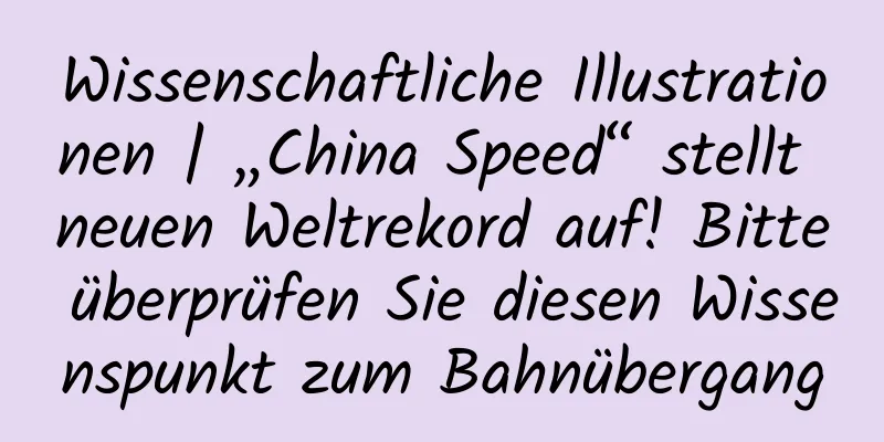 Wissenschaftliche Illustrationen | „China Speed“ stellt neuen Weltrekord auf! Bitte überprüfen Sie diesen Wissenspunkt zum Bahnübergang