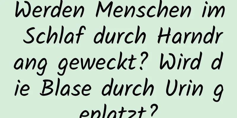 Werden Menschen im Schlaf durch Harndrang geweckt? Wird die Blase durch Urin geplatzt?