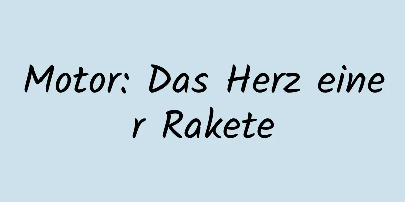 Motor: Das Herz einer Rakete