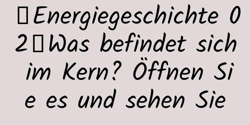 【Energiegeschichte 02】Was befindet sich im Kern? Öffnen Sie es und sehen Sie