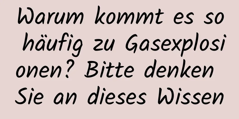 Warum kommt es so häufig zu Gasexplosionen? Bitte denken Sie an dieses Wissen