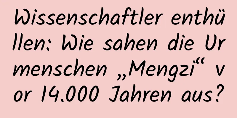 Wissenschaftler enthüllen: Wie sahen die Urmenschen „Mengzi“ vor 14.000 Jahren aus?