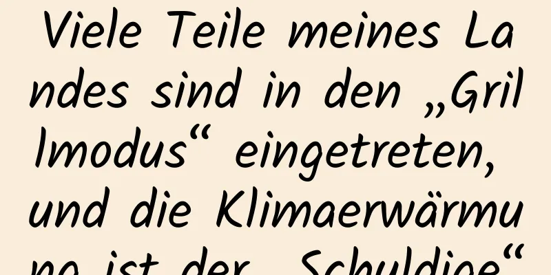 Viele Teile meines Landes sind in den „Grillmodus“ eingetreten, und die Klimaerwärmung ist der „Schuldige“
