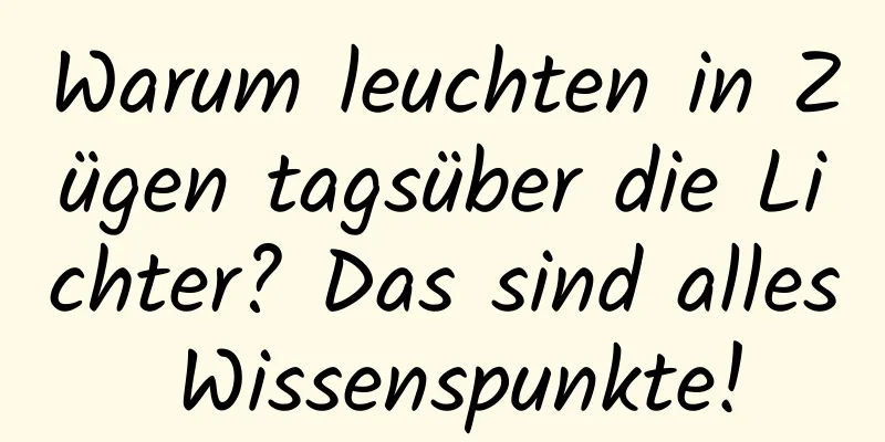 Warum leuchten in Zügen tagsüber die Lichter? Das sind alles Wissenspunkte!