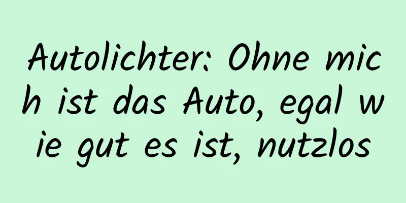 Autolichter: Ohne mich ist das Auto, egal wie gut es ist, nutzlos