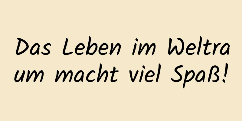 Das Leben im Weltraum macht viel Spaß!