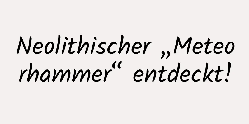 Neolithischer „Meteorhammer“ entdeckt!