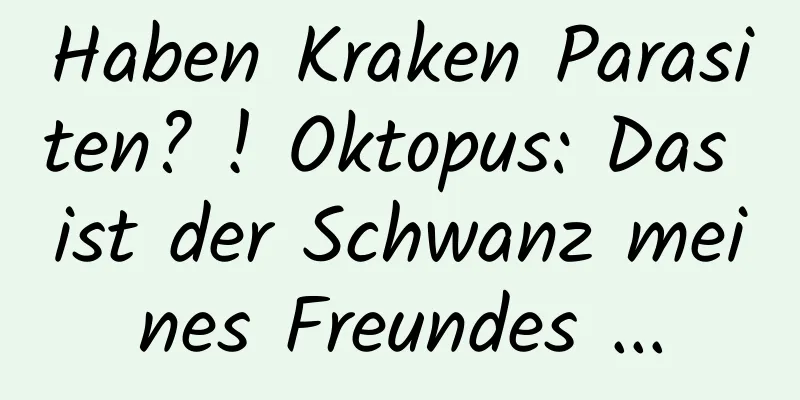 Haben Kraken Parasiten? ! Oktopus: Das ist der Schwanz meines Freundes ...
