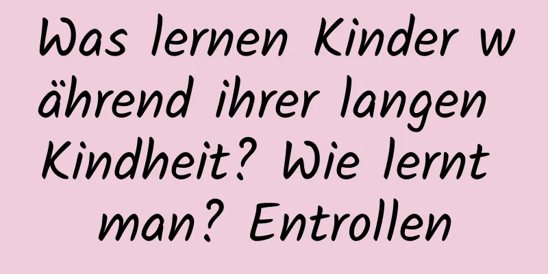 Was lernen Kinder während ihrer langen Kindheit? Wie lernt man? Entrollen