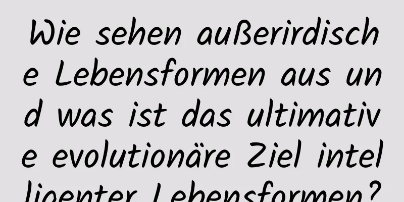 Wie sehen außerirdische Lebensformen aus und was ist das ultimative evolutionäre Ziel intelligenter Lebensformen?