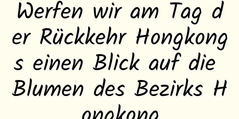 Werfen wir am Tag der Rückkehr Hongkongs einen Blick auf die Blumen des Bezirks Hongkong