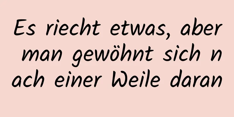 Es riecht etwas, aber man gewöhnt sich nach einer Weile daran