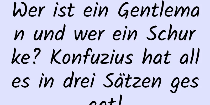 Wer ist ein Gentleman und wer ein Schurke? Konfuzius hat alles in drei Sätzen gesagt!