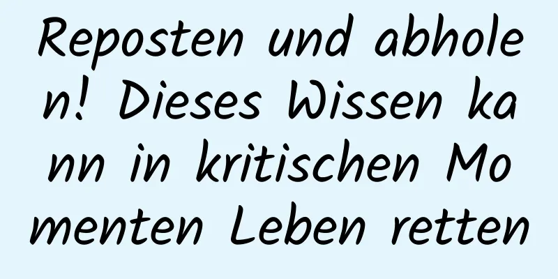 Reposten und abholen! Dieses Wissen kann in kritischen Momenten Leben retten
