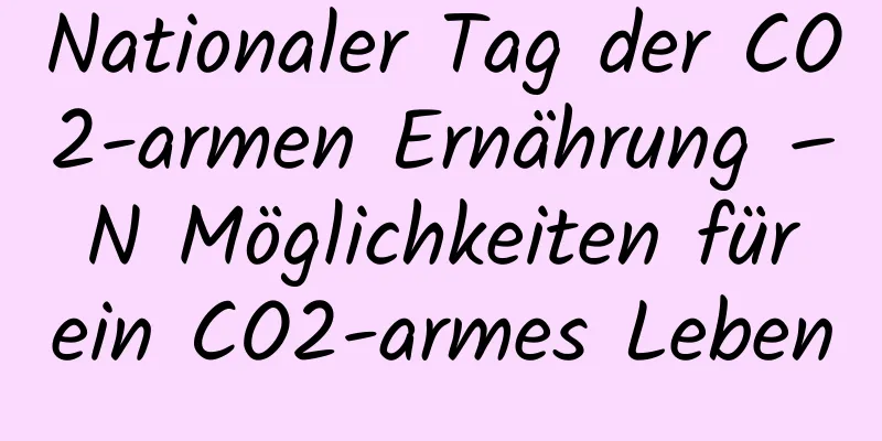 Nationaler Tag der CO2-armen Ernährung – N Möglichkeiten für ein CO2-armes Leben