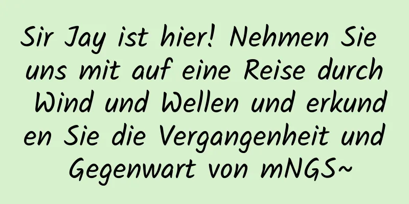 Sir Jay ist hier! Nehmen Sie uns mit auf eine Reise durch Wind und Wellen und erkunden Sie die Vergangenheit und Gegenwart von mNGS~