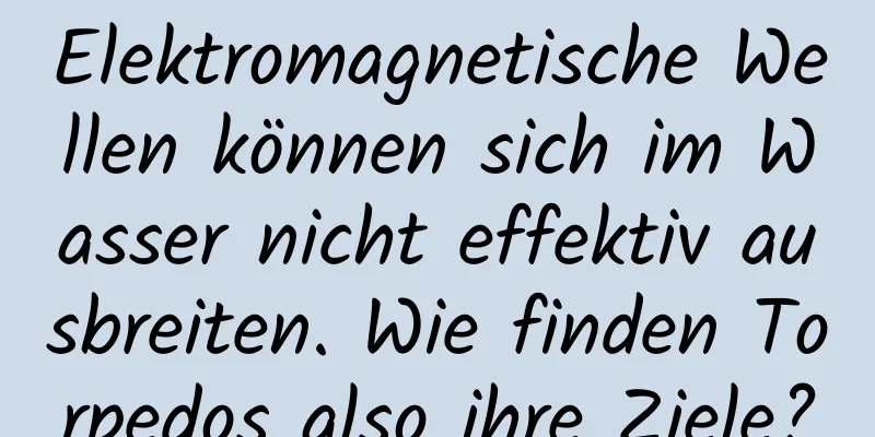 Elektromagnetische Wellen können sich im Wasser nicht effektiv ausbreiten. Wie finden Torpedos also ihre Ziele?