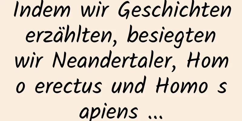 Indem wir Geschichten erzählten, besiegten wir Neandertaler, Homo erectus und Homo sapiens ...