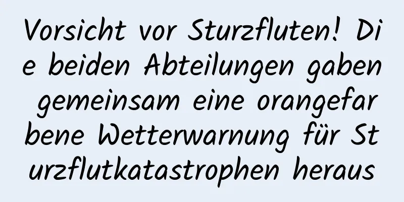 Vorsicht vor Sturzfluten! Die beiden Abteilungen gaben gemeinsam eine orangefarbene Wetterwarnung für Sturzflutkatastrophen heraus