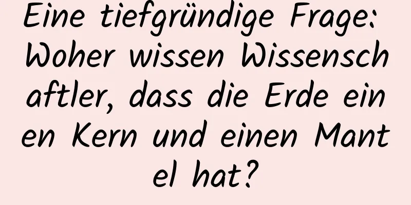 Eine tiefgründige Frage: Woher wissen Wissenschaftler, dass die Erde einen Kern und einen Mantel hat?