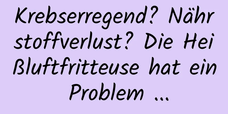 Krebserregend? Nährstoffverlust? Die Heißluftfritteuse hat ein Problem ...
