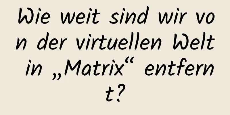 Wie weit sind wir von der virtuellen Welt in „Matrix“ entfernt?
