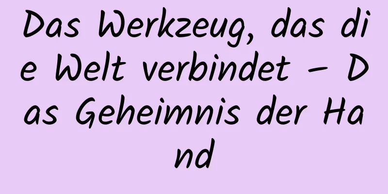 Das Werkzeug, das die Welt verbindet – Das Geheimnis der Hand
