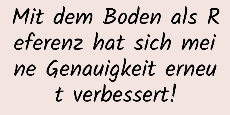 Mit dem Boden als Referenz hat sich meine Genauigkeit erneut verbessert!