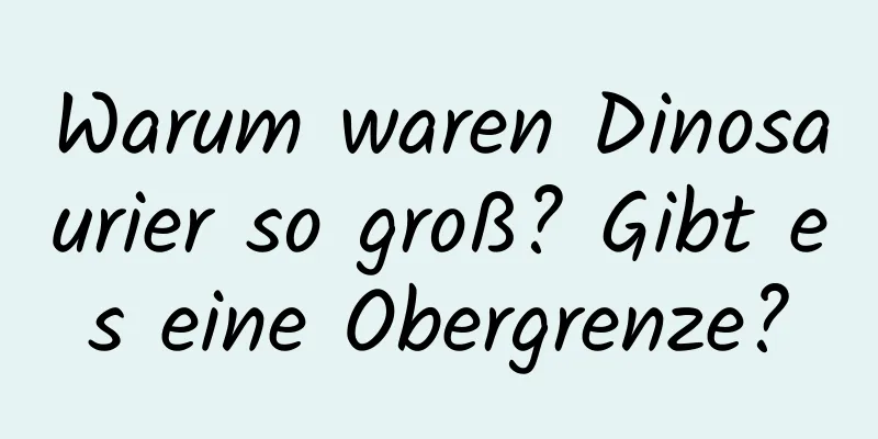 Warum waren Dinosaurier so groß? Gibt es eine Obergrenze?