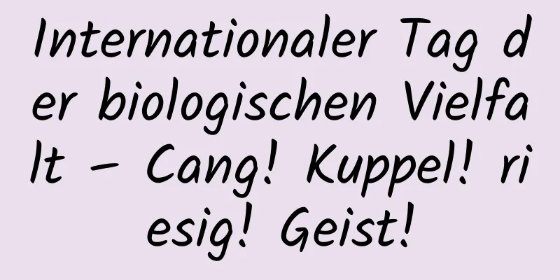 Internationaler Tag der biologischen Vielfalt – Cang! Kuppel! riesig! Geist!