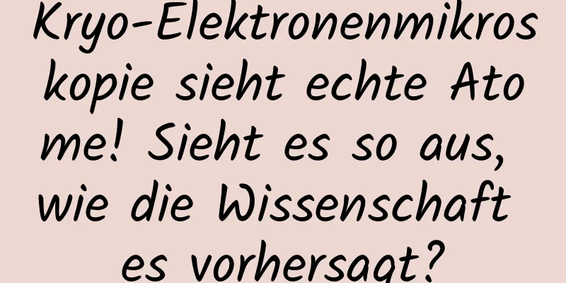 Kryo-Elektronenmikroskopie sieht echte Atome! Sieht es so aus, wie die Wissenschaft es vorhersagt?