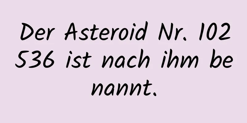 Der Asteroid Nr. 102536 ist nach ihm benannt.