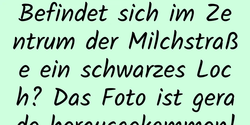 Befindet sich im Zentrum der Milchstraße ein schwarzes Loch? Das Foto ist gerade herausgekommen!