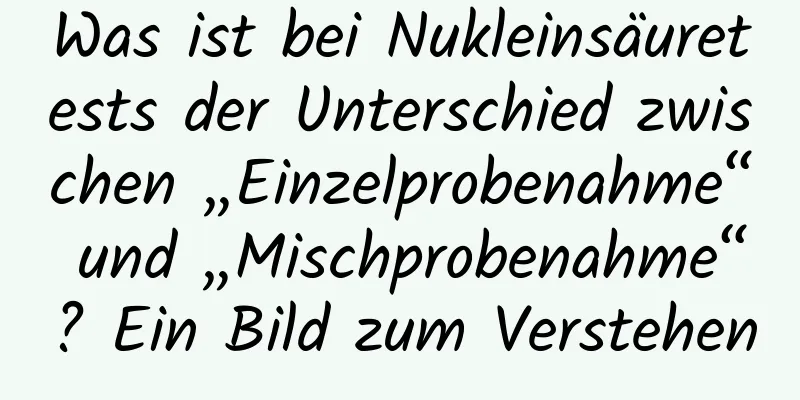 Was ist bei Nukleinsäuretests der Unterschied zwischen „Einzelprobenahme“ und „Mischprobenahme“? Ein Bild zum Verstehen