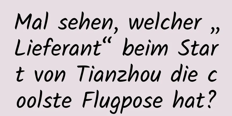 Mal sehen, welcher „Lieferant“ beim Start von Tianzhou die coolste Flugpose hat?