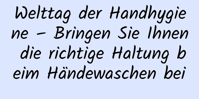 Welttag der Handhygiene – Bringen Sie Ihnen die richtige Haltung beim Händewaschen bei