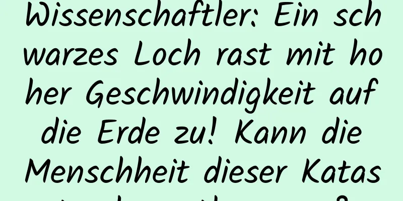 Wissenschaftler: Ein schwarzes Loch rast mit hoher Geschwindigkeit auf die Erde zu! Kann die Menschheit dieser Katastrophe entkommen?